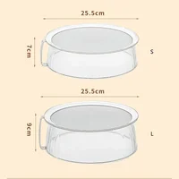 Couvercle alimentaire pour micro-ondes, résistant aux éclaboussures, Surface transparente et lisse avec poignée, couvercle de protection des aliments de 10 pouces, ustensiles de cuisine 5