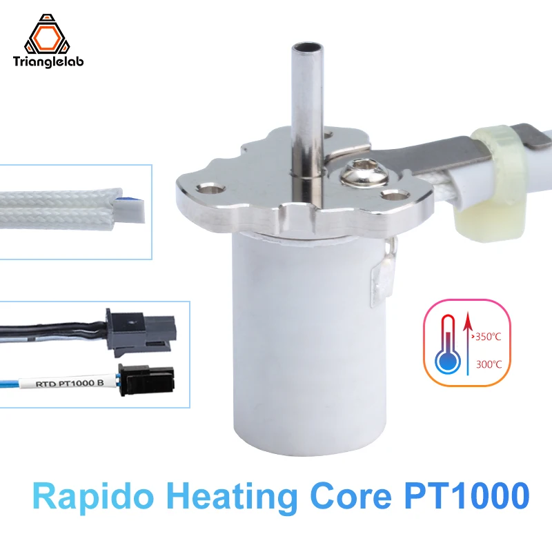 Trianglelab-rapido Aquecimento Núcleo Pt1000 Kit 115w Alta Temperatura 350 Celsius Acessórios para Impressora 3d Hotend Upgrade