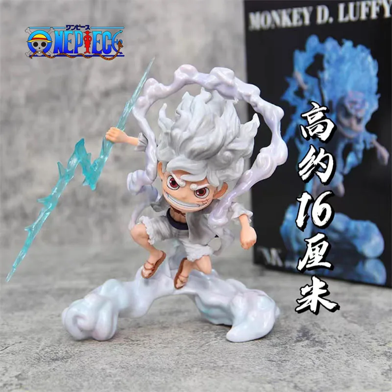 

Фигурка Аниме One Piece, 16 см, версия Q, Ника Луффи, Gk, экшн-фигурки, снаряжение 5 Луффи, мини солнце, коллекционные модели, игрушки, подарок, Бог, фигурин