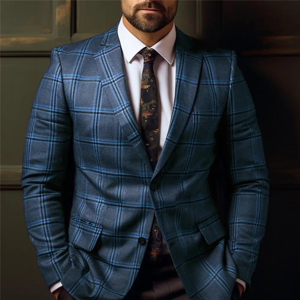 Men's Warm Plaid Jacket | Business