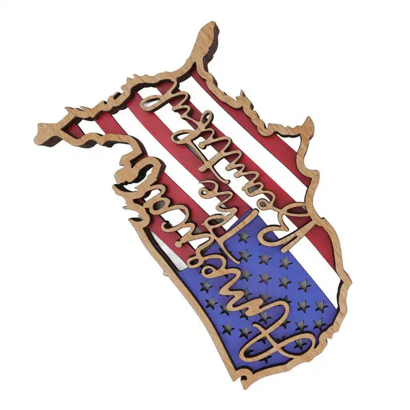 

American Independence Day Decoration Hand Painted American Flag Ornament for Door for Bedroom