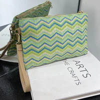 Woven Clutch Bag Colourful Money Beach Long Bag Handmade Vintage Casual Portable Elegant Simple Exquisite for Weekend Vacation - Image 2