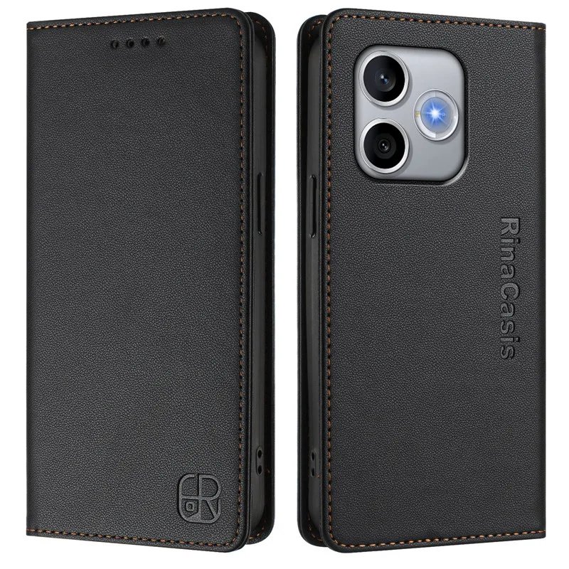 Luxury Anti-Theft Leather Flip Cover Phone Case with Magnetic Closure
