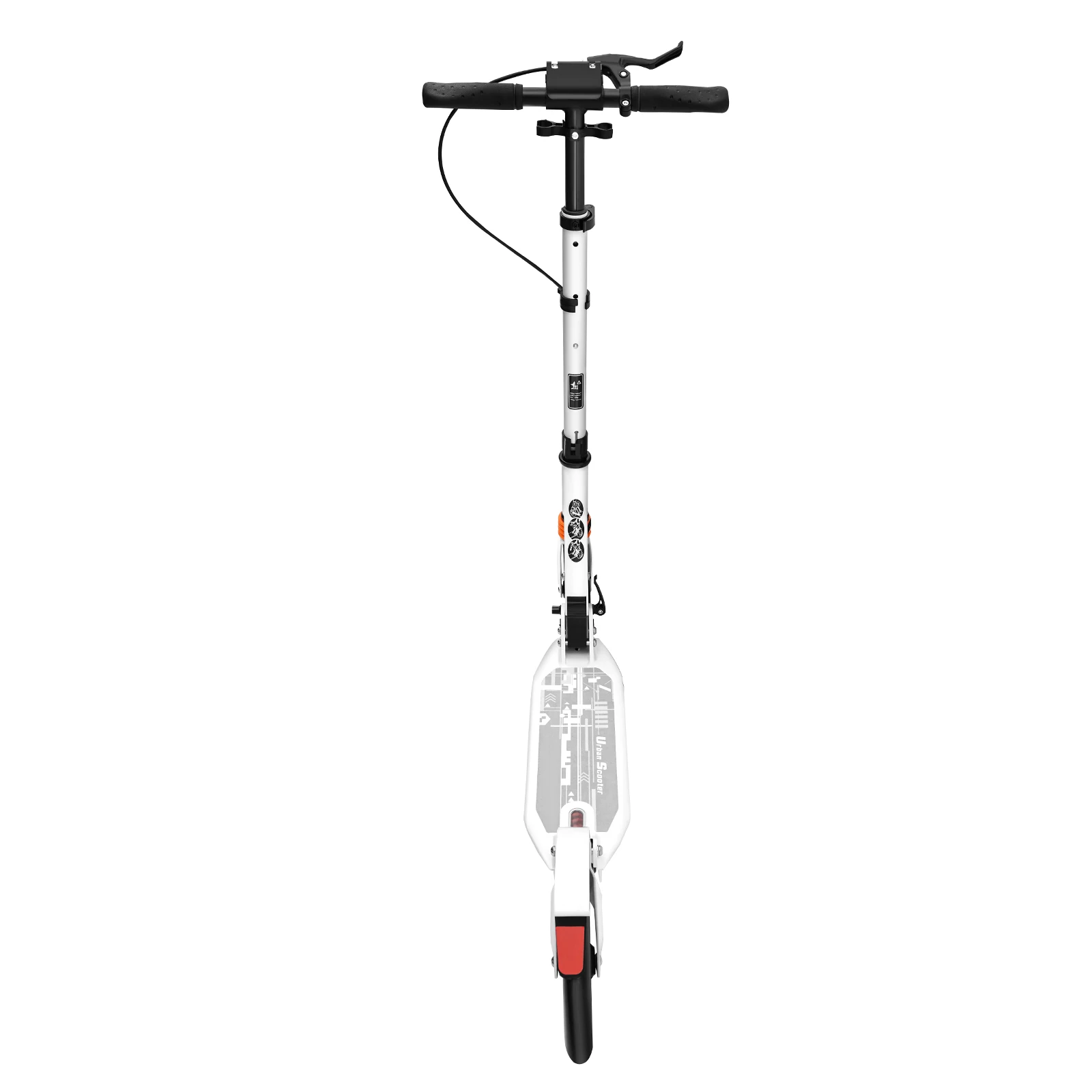 Faltbarer Kick-Scooter 220 lbs Tragkraft Höhenverstellbar 37"-42" Doppelbremsen PU-Räder Stoßdämpfer Pendler-Scooter für Erwachsene – Detail 10