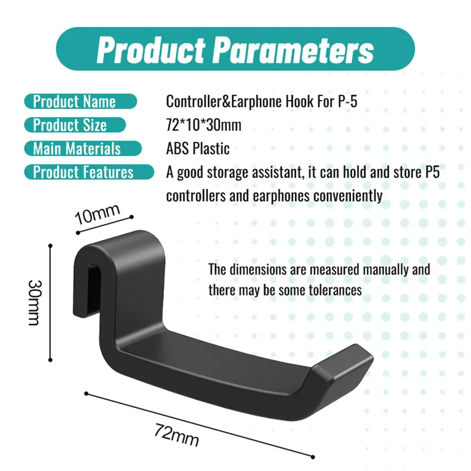 Gaming Headset Wall Mount - Sleek Headphone Hanger & Stand