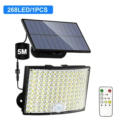 Outdoor Solar - Powered Motion Sensor LED Flood Lights - Waterproof Security Spotlights (268 LED 1PC)