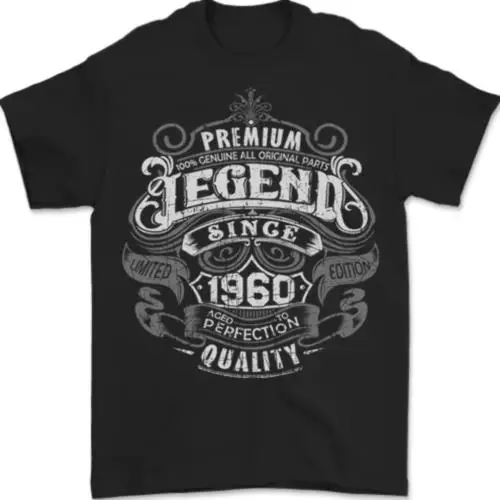

Мужская футболка премиум-класса из 1960 хлопка с надписью Legend 63rd на день рождения 100%