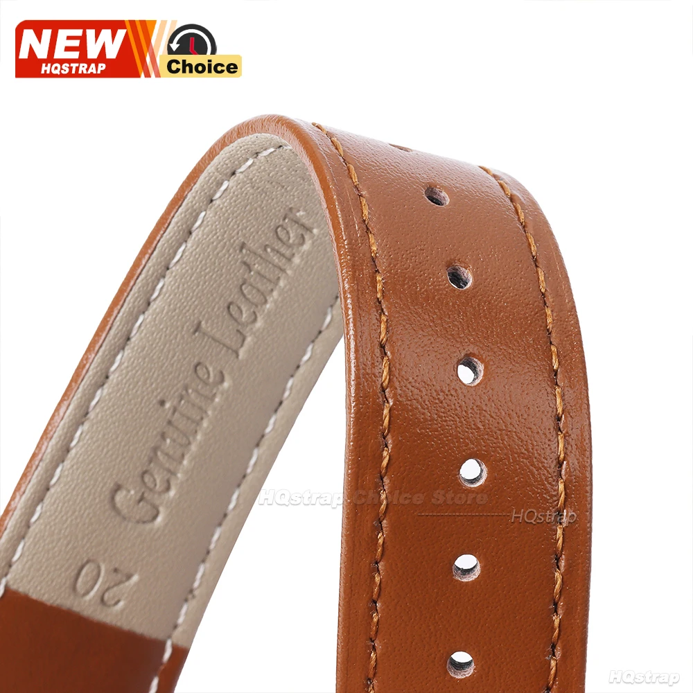 Luxurious Genuine Calfskin Leather Watchband - Soft and Stylish Accessory