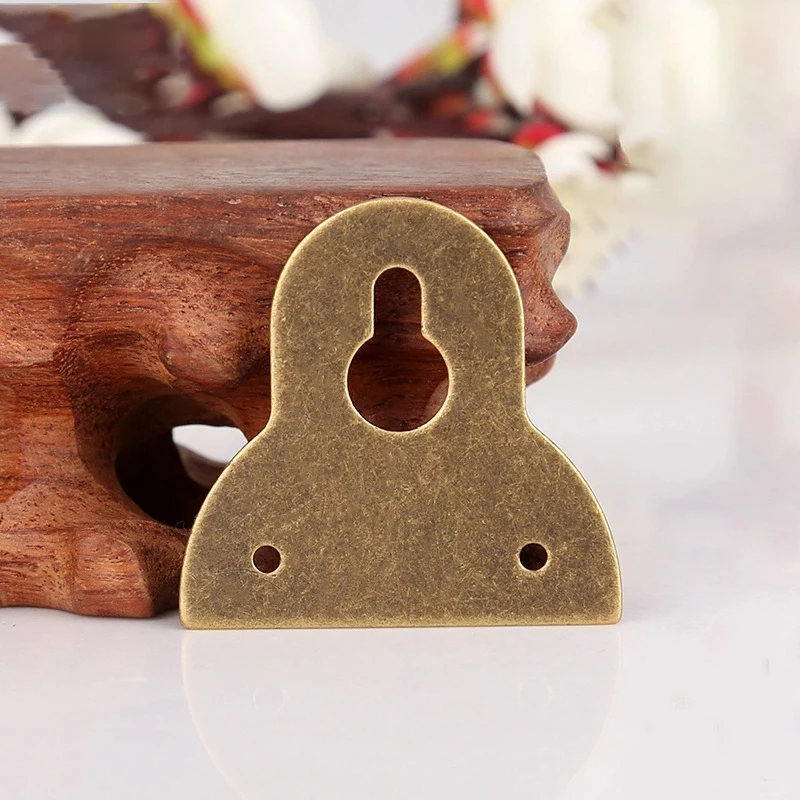 Description Picture 5 of item8/4pcs Picture Photo Oil Painting Art Work Mirror Frame Wall Hanger Hook or Right Angle Brass Corner Bracket Fastener w/ Screws