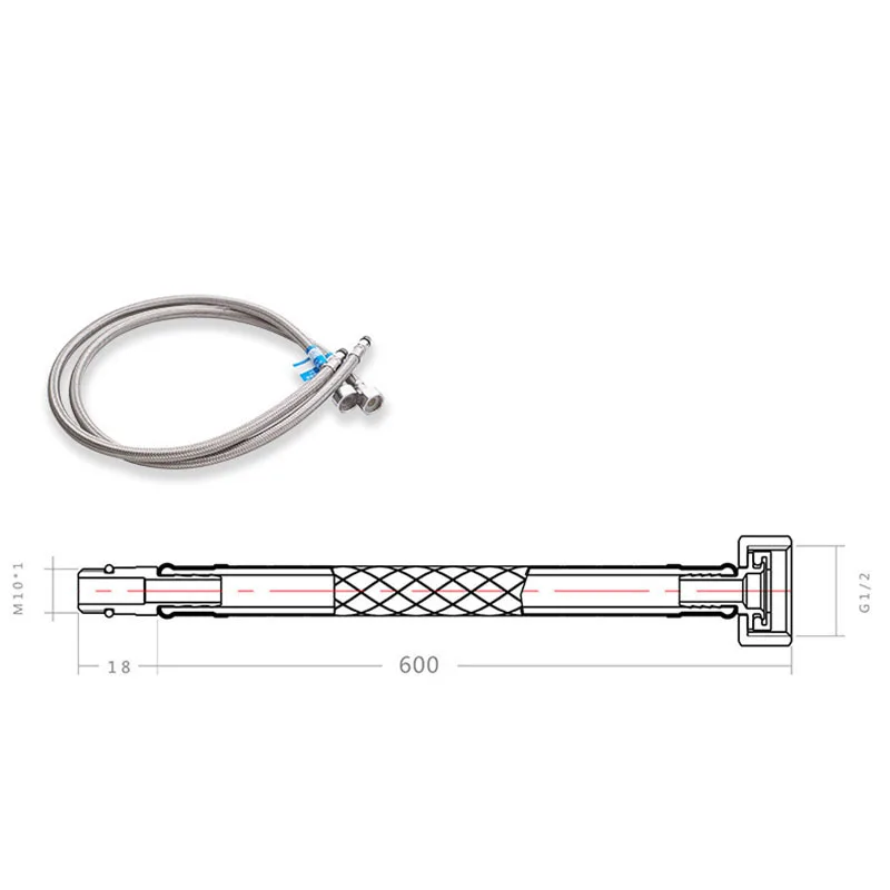 Tuyau Tressé Swagelok SS-6BHT-48 - Acier Inoxydable Doublé PTFE 3/8" - Neuf