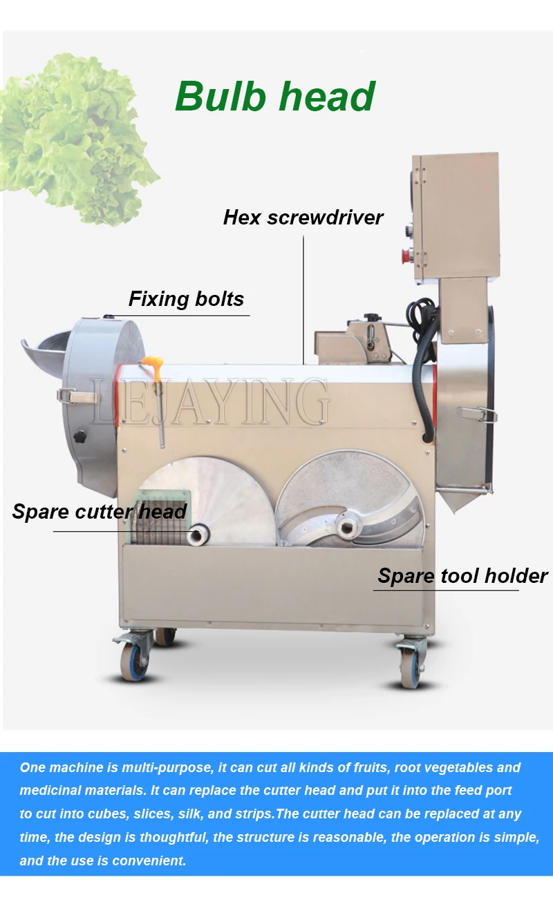 Description Picture 4 of itemElectric Food Vegetable Shredder Slicer Diced Cutting Machine Celery Green Onion Vegetable Cutting Machine