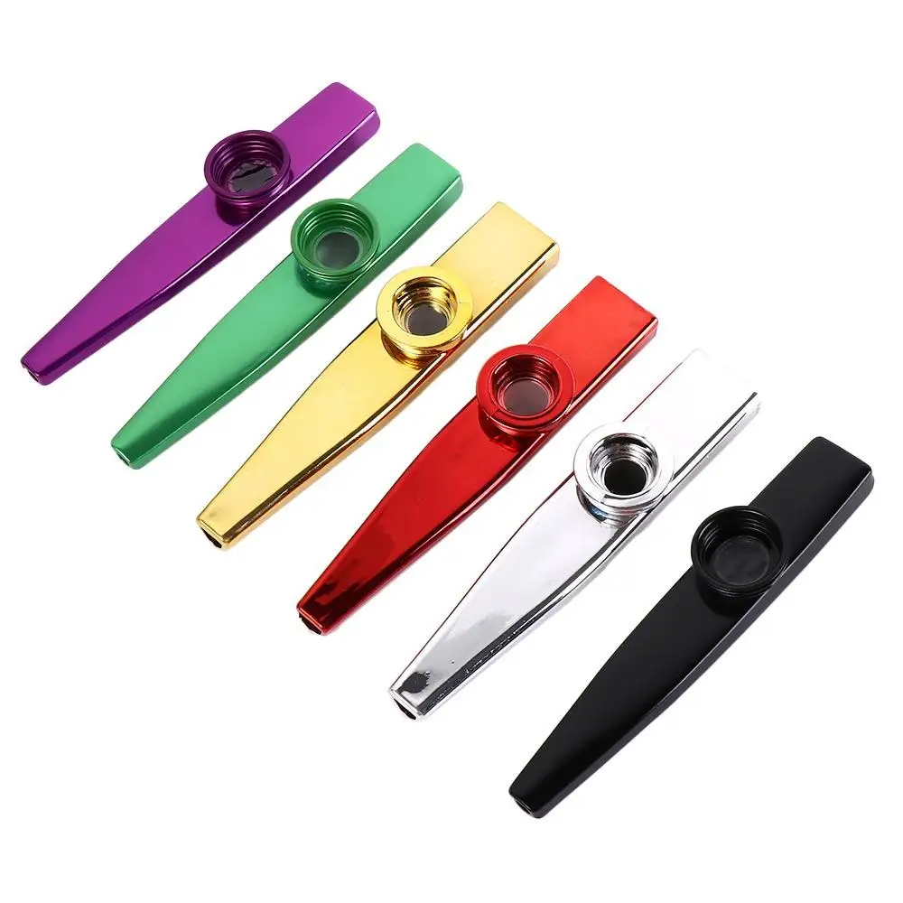 Aluminium Alloy Metal Kazoo Learn Easily Detachable Diaphragm Mouth Kazoos Durable Wear-resistant Musical Instruments Flutes 1