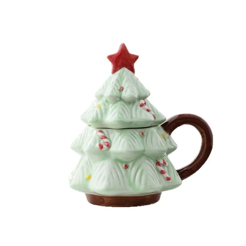 Ceramic Christmas Tree Mug, Children's Creative Small Gift for Girls To Give Valentine's Day Gift Cute and Small Designed Object