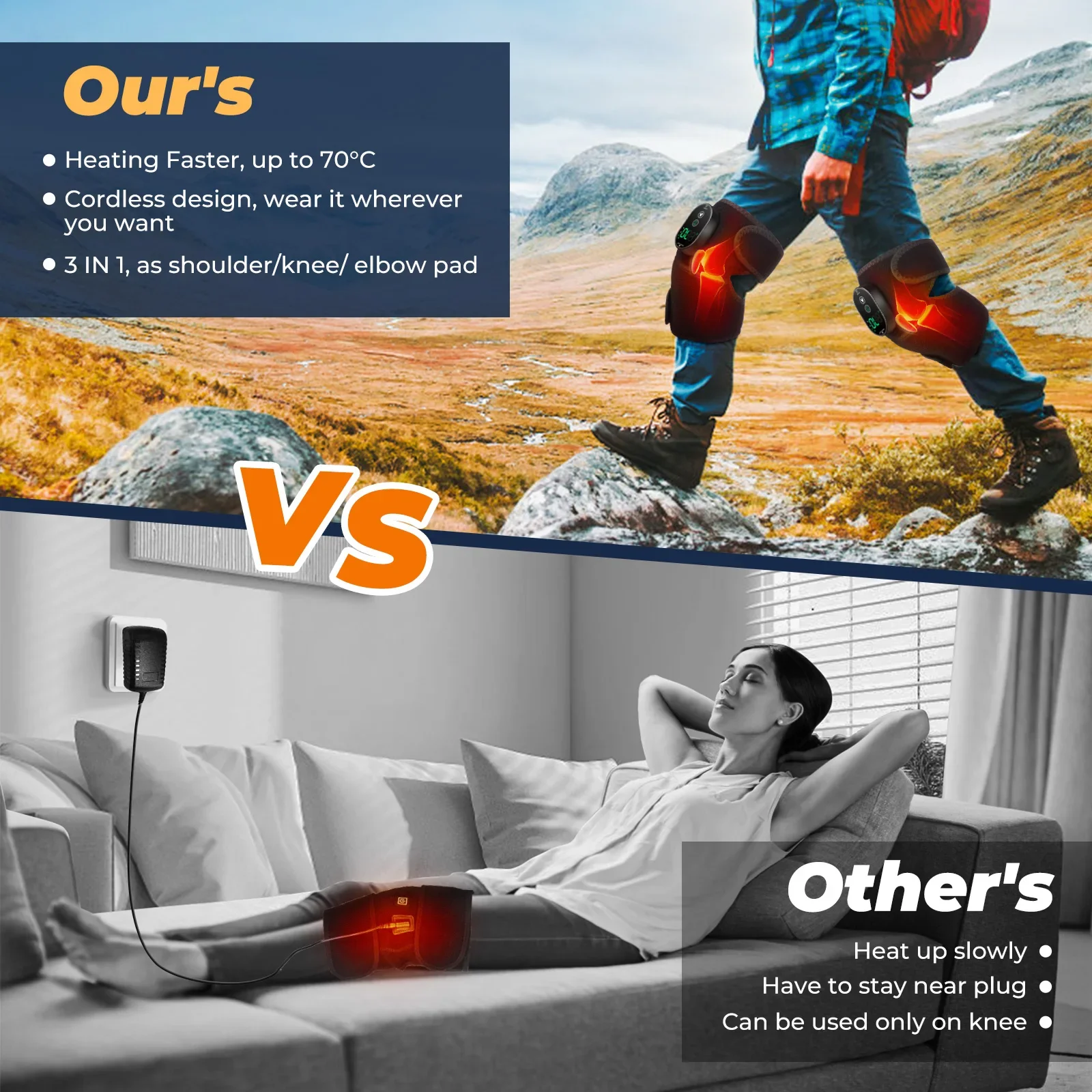 Wireless Electric Heating Shoulder Protection Knee Pad Hot Compress Elbow Joint Support Warming Shoulder Knee Elbow Brace