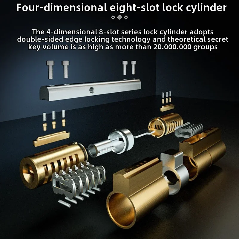 European Standard Cylinder Cilindros Super C-level Anti-theft Lock Core Copper Lock At The Entrance of The Door 8 Master Keys door lock cylinder