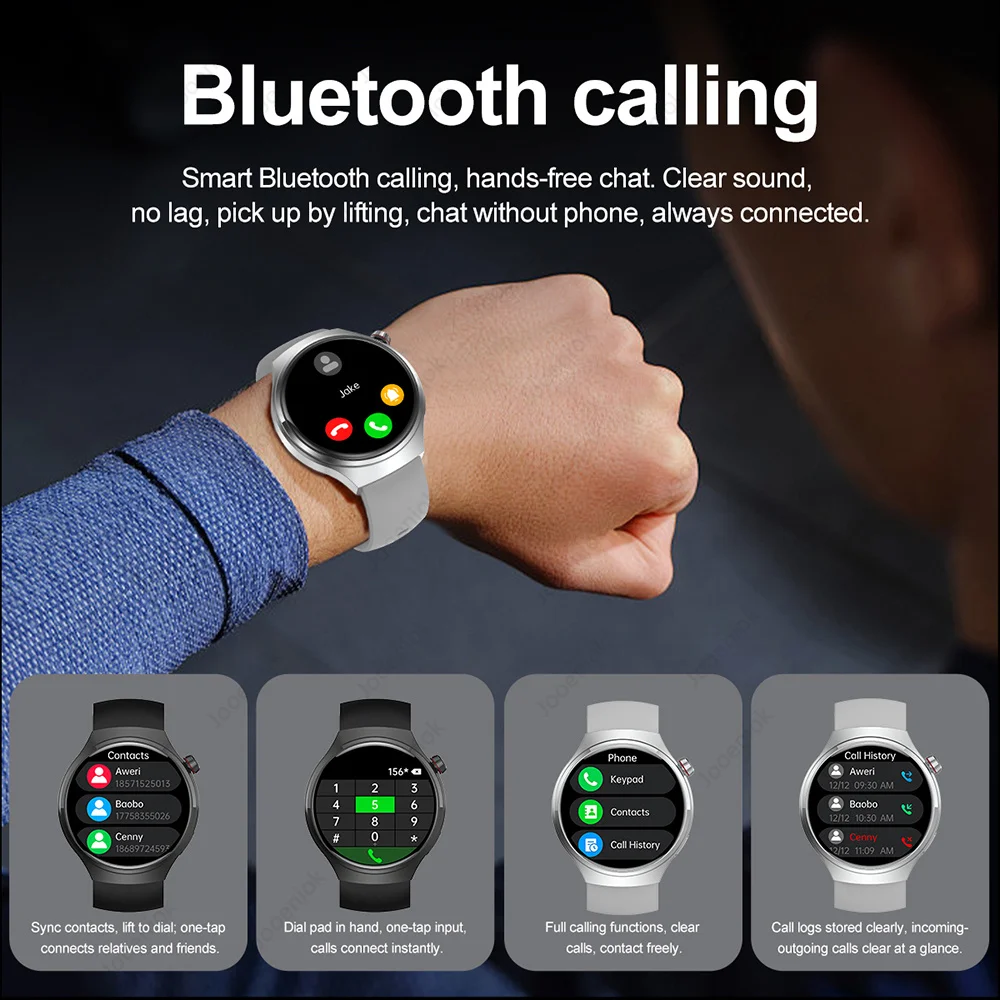 Watch 4 Pro Sports Smart Watch Men 360*360 AMOLED HD Screen Heart Rate Bluetooth Call IP68 Waterproof Music SmartWatch 2025 New 6