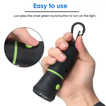 Waste Bags Dispenser Flashlight Poop Connection Holder Pet Litter Box with Light Pet Leash Pendant Outdoor Equipment Dog 2