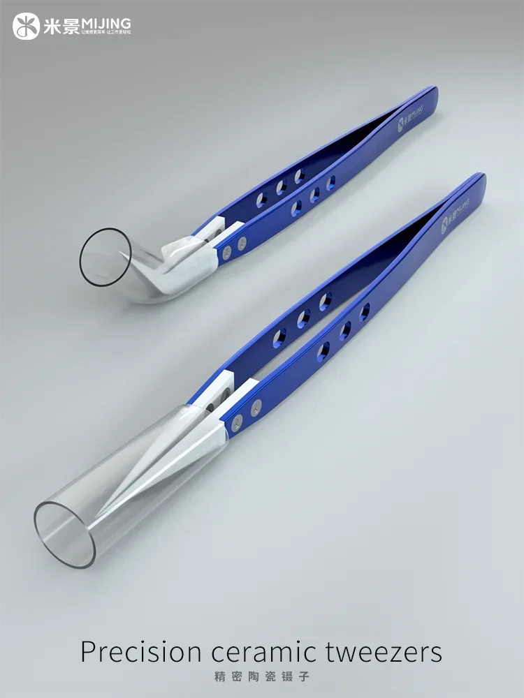 Anti-Static Ultra Fine Ceramic Stainless Steel Precision Tweezers for Maintenance and Repair