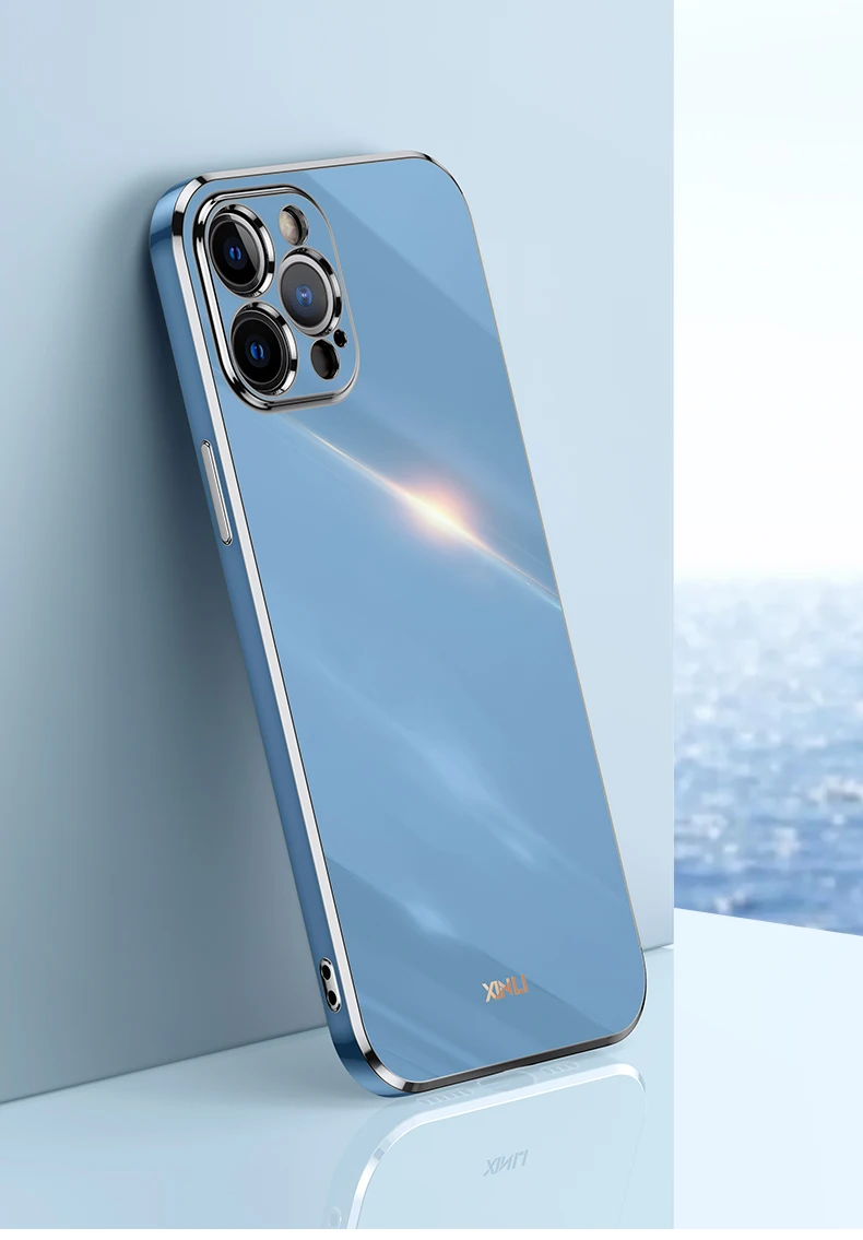 Custodia per telefono Bling Soft Square Placcata Di Lusso 3D Laser per iPhone 7 8 Plus SE 2020 6 6s Plus X XS XR 11 PRO MAX 12 13 MINI_voghion.com