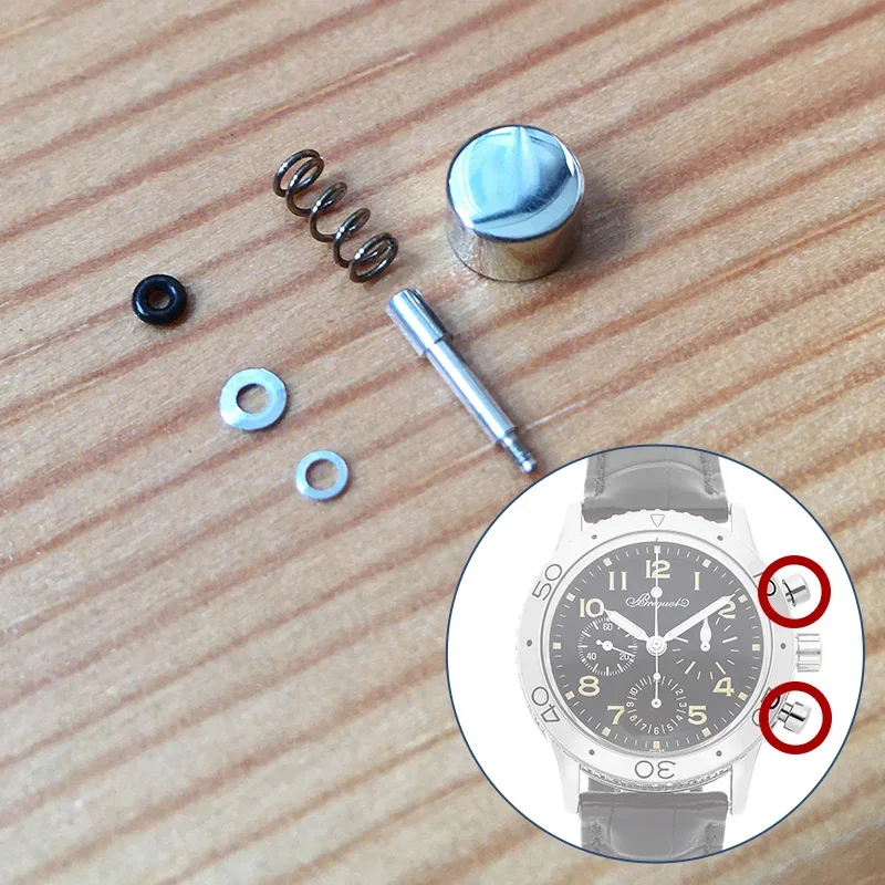 Pulsante In Acciaio Pusher Per Breguet Tipo Xx-Xxi-Xxii 3800 Orologio Automatico