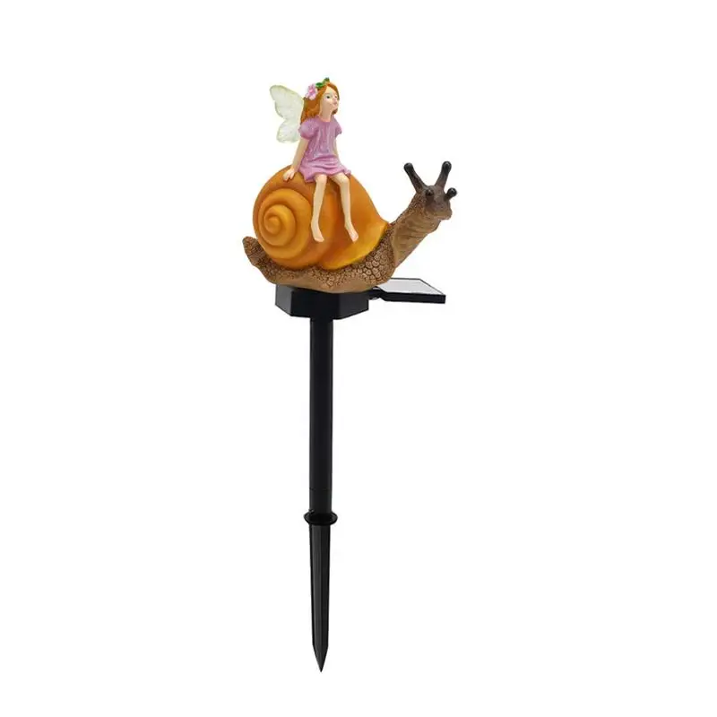 

Decorative Garden Stakes | Pathway Outdoor Decor Lamp | Fairy Snail Statue Garden Stake Solar Pathway Lights for Outdoor Walkway