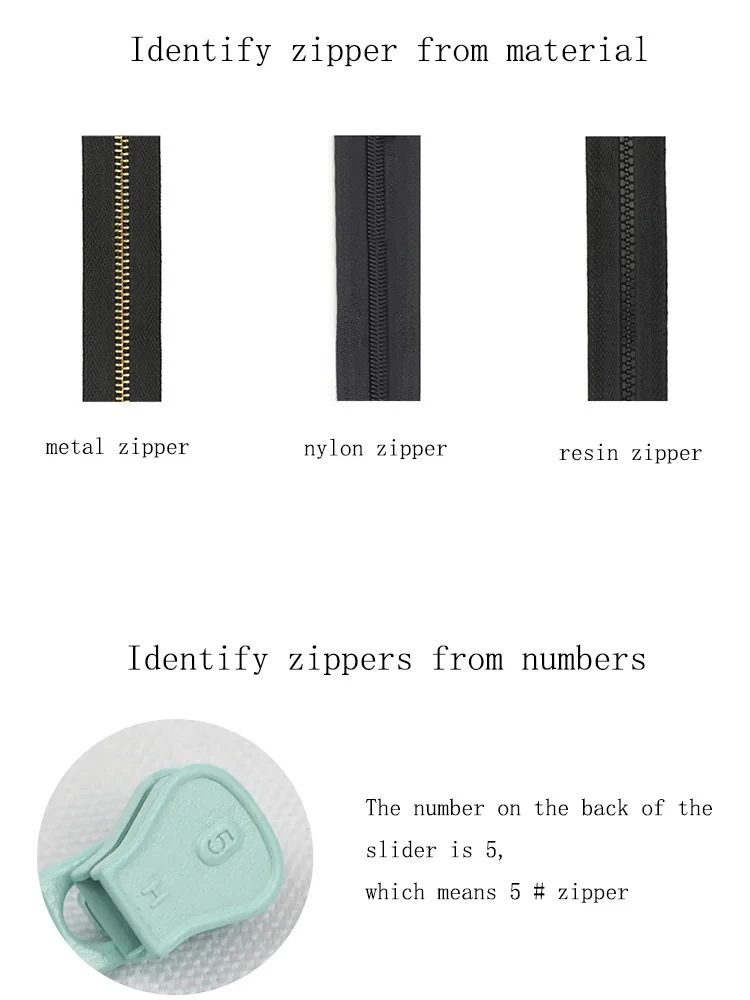 Description Picture 4 of item5# Resin Zipper Slider Head High Quality Metal Zipper Puller Head Down Jacket Bag Clothing Zips DIY Sewing Accessories 10pcs/Bag