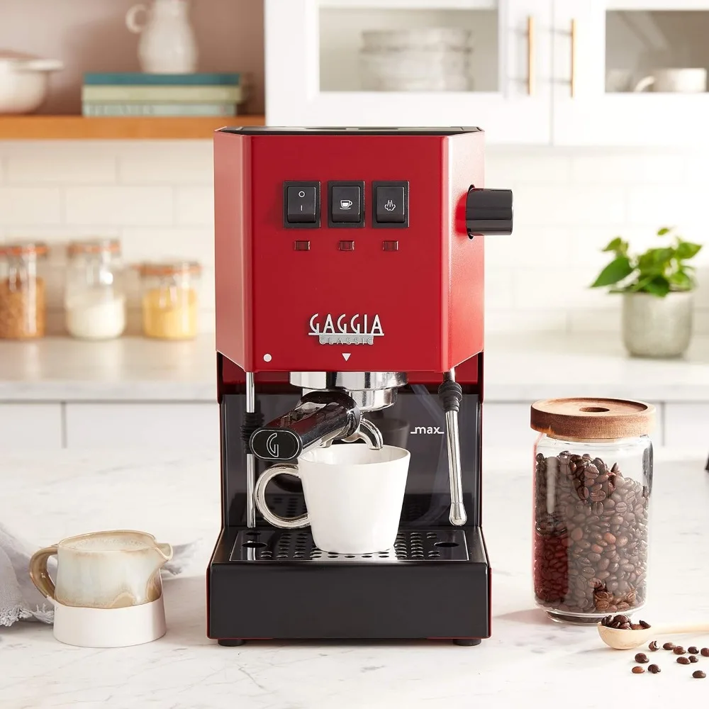 Classic Pro Espresso Machine,1.3liters, Cherry Red 5