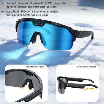 Occhiali da Ciclismo Intelligenti 2026 800W con Chiamata Wireless, Conversazione AI, Assistente Vocale AI, Fotocamera HD 8MP e Anti-Vibrazione
