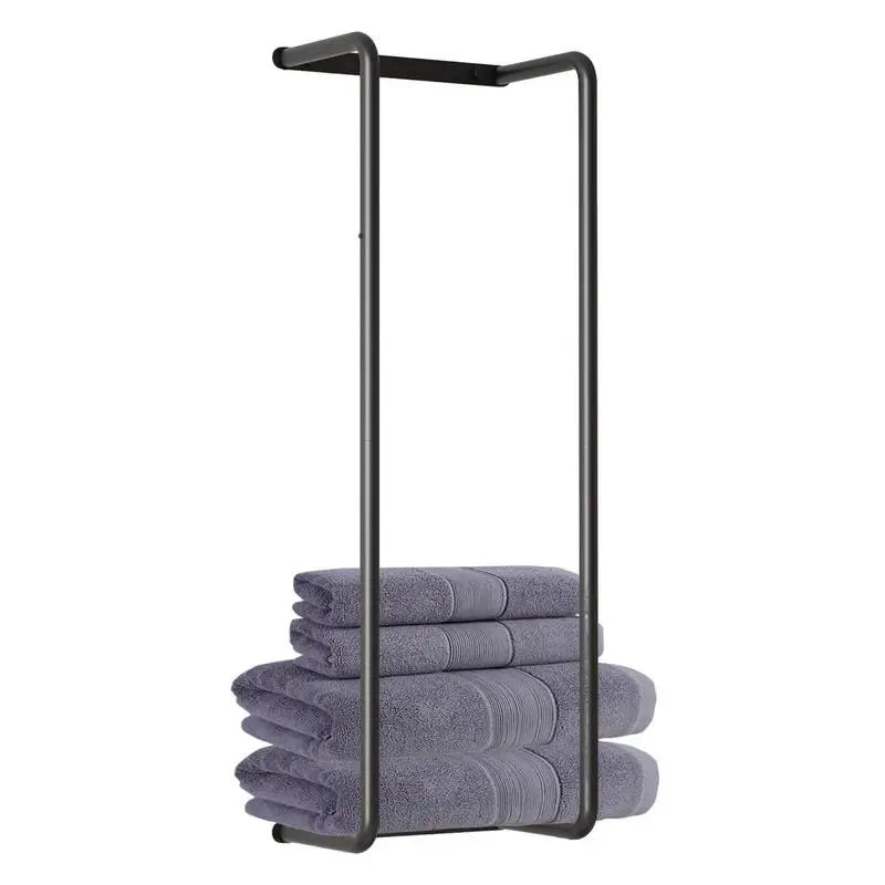 

Towel Holder Wall Mount Bathroom Wall Mounted Towel Rack Self Adhesive Kitchen Towels Bar Quick Dryer Clothes Bath Rack For Bath