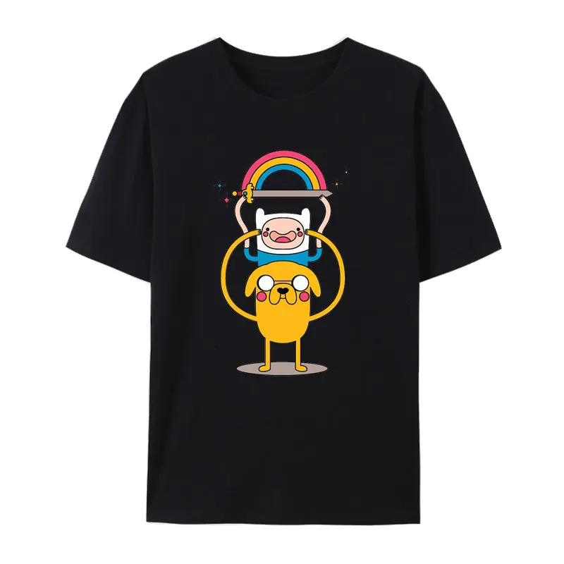 

Adventure Time Animated TV Series Jake and Finn Cartoon Graphic T Shirts Humor Comfortable Street Fashion Hipster Camisetas