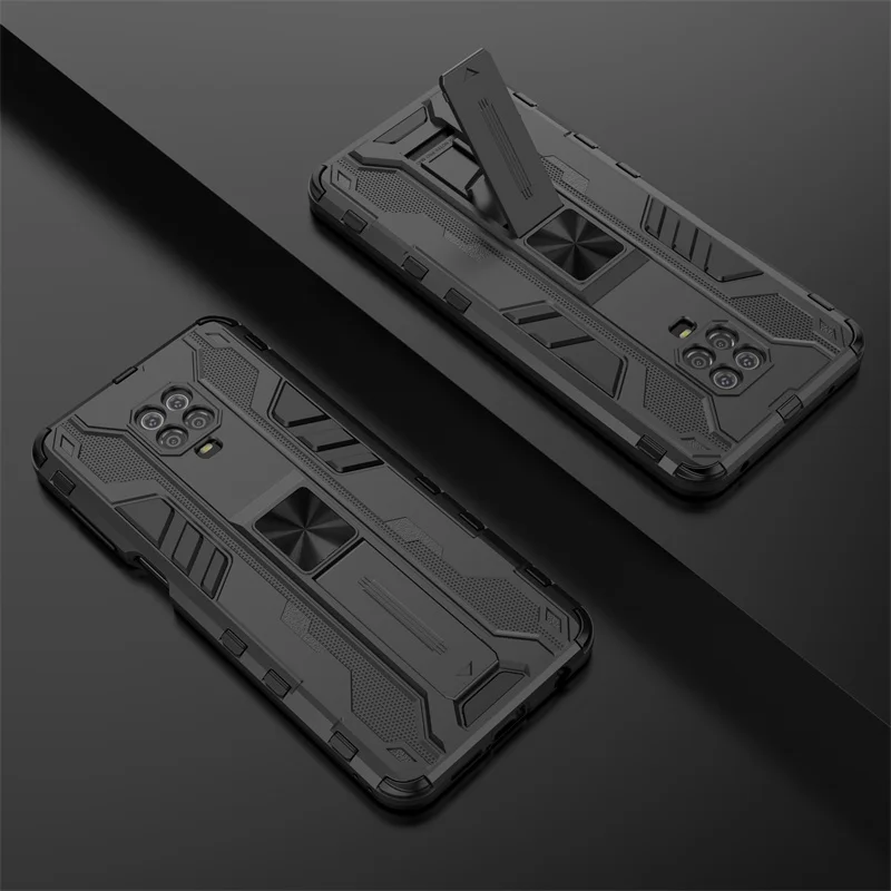 Premium Magnetic Stand Armor Case with Camera Protection - Universal Fit