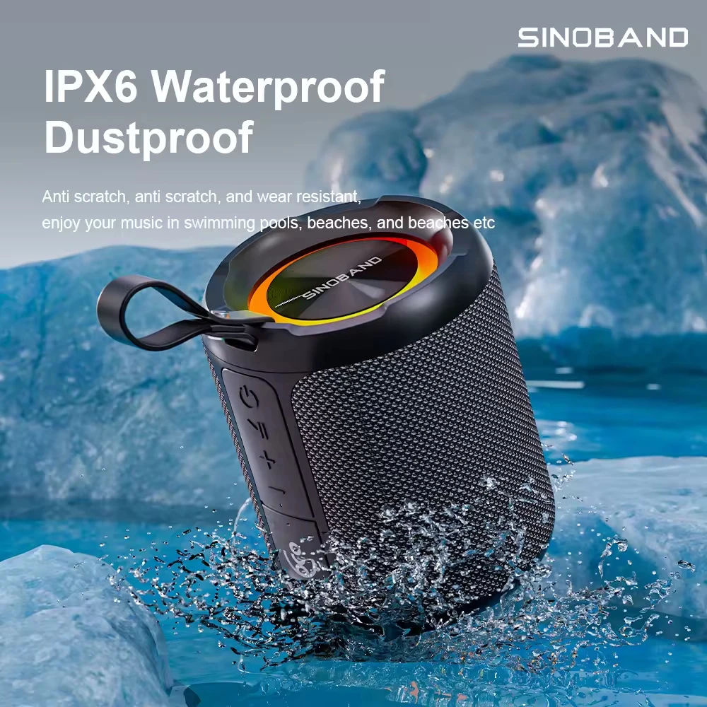 Xdobo sinoband 휴대용 무선 스피커, IPX6 방수 야외 스피커, 40W 라우드 스테레오 사운드, 딥 베이스 RGB 조명, TWS
