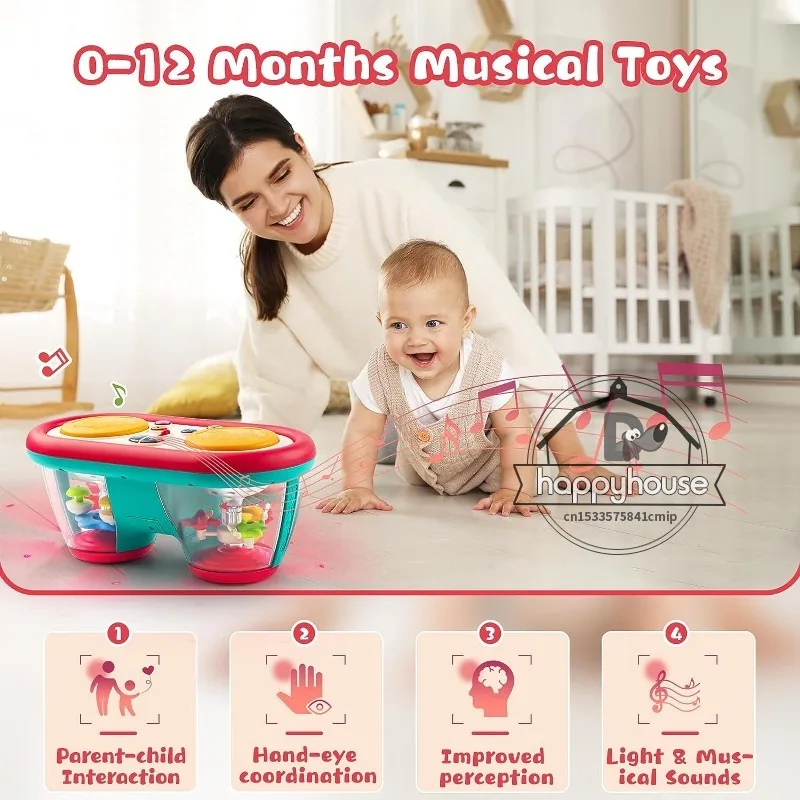 Jouets de 1 An pour 1 An Garçon Fille Cadeaux Jouets pour Bébés 12-18 Mois,  Jouets pour Bébés Marteau 6 à 12 Mois avec Musique Son et Lumière, Saisir  Shake Livre Bébé