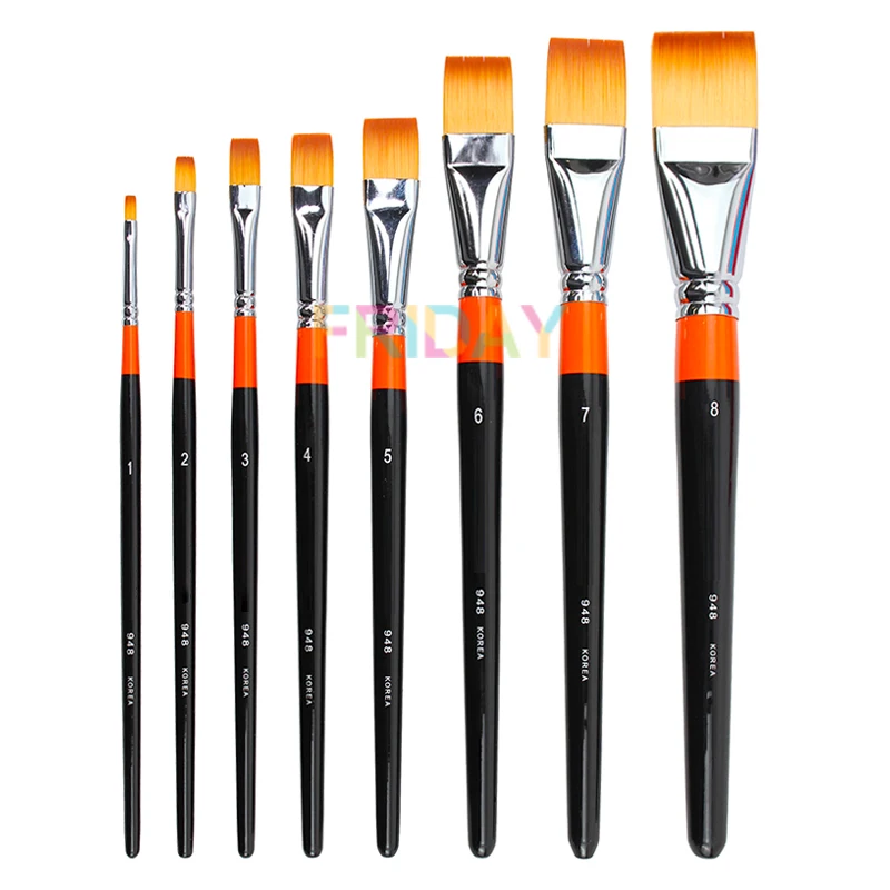 

100Pcs Artist Nylon wool Watercolor Paint Brush for Water Color Acrylic Painting Drawing School Art Supplies