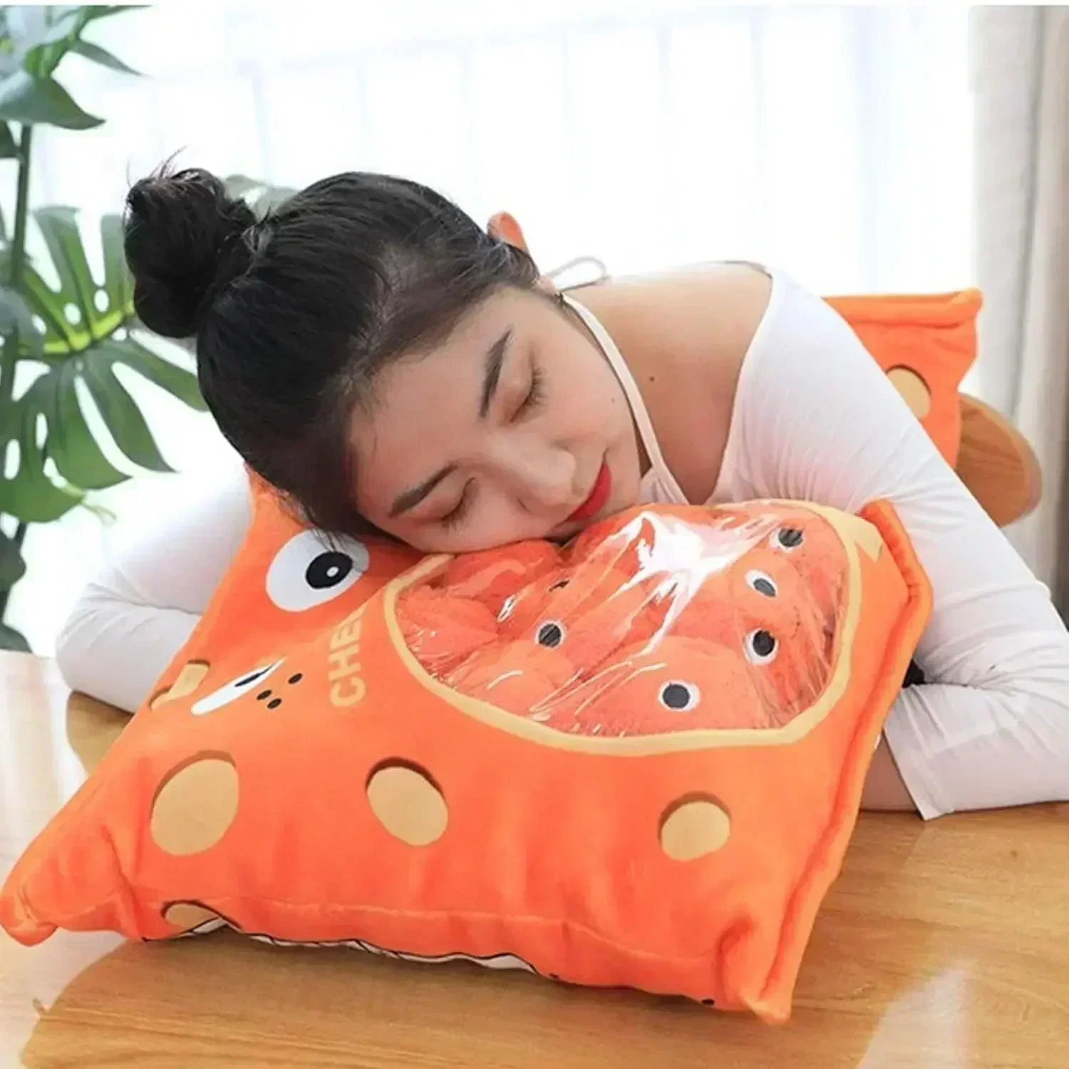 Kawaii Snack Pillow Cushion Stuffed Some Plush Doll Balls,Creative Plush Throw Pillow,Suitable for Giving As Gift To Your Child 2