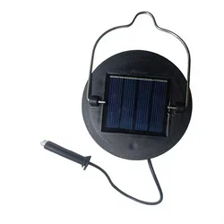 Set of 2 Waterproof Solar - Powered Outdoor Lantern Tops for DIY Garden and Patio Décor (Solar Panel)