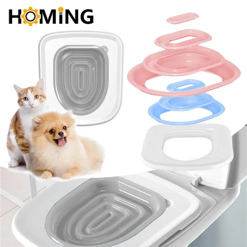 Cat Toilet Trainer Plastic Cat Toilet Training Kit Reusable Puppy Cat Litter Mat Toilet Trainer Cleaning Cats Behaviour Training Product