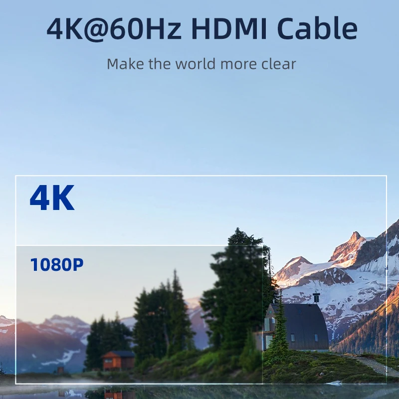 케이블타임 4K 60HZ HDMI2.0 케이블 얇은 HDMI 케이블 M/M 아연 합금 슬림 HDMI to HDMI TV 노트북 프로젝터 PS3 PS4 HDMI 코드