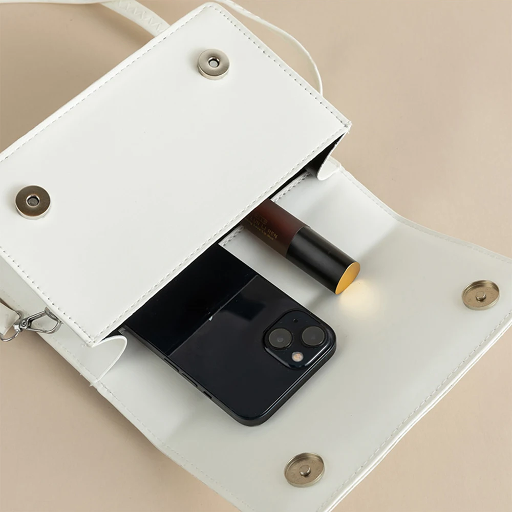 Simple Small Square Chocolate Bag Women's Mobile Phone Purses Fashion Trendy Single Shoulder Crossbody Bag Daily Matching