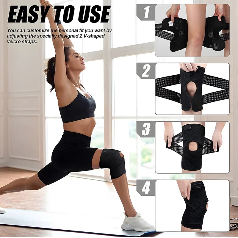 Adjustable Compression Knee Brace Stabilizers Breathable Knee Pad Support for Pain Arthritis Injury Recovery knee pad knee support knee brace knee wraps