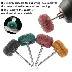 Tête de ponçage en feutre de laine, 1 ", 40 pièces/ensemble, tige de roue de polissage Abrasive, fil de coton, mini brosse, outils rotatifs 