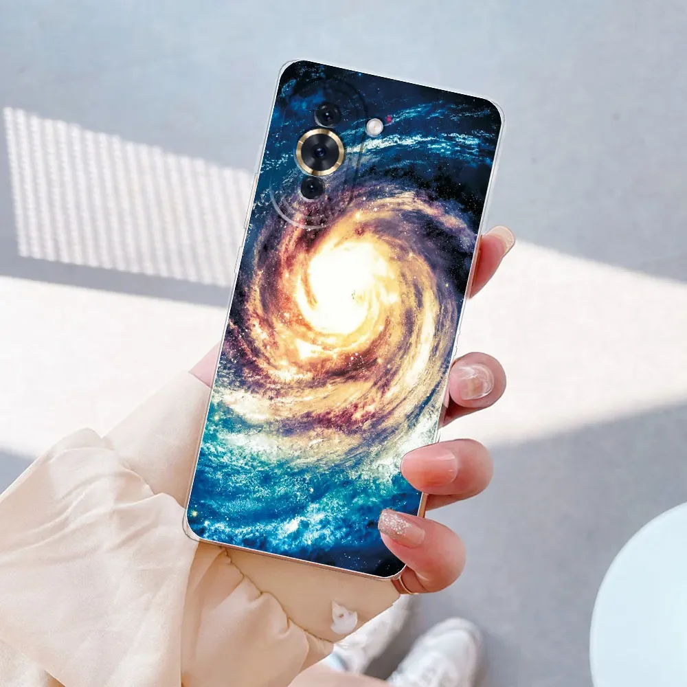 Stylish Soft Silicone Clear Marble Case - Fashionable Bumper Cover for Huawei Nova 10 Series Phones