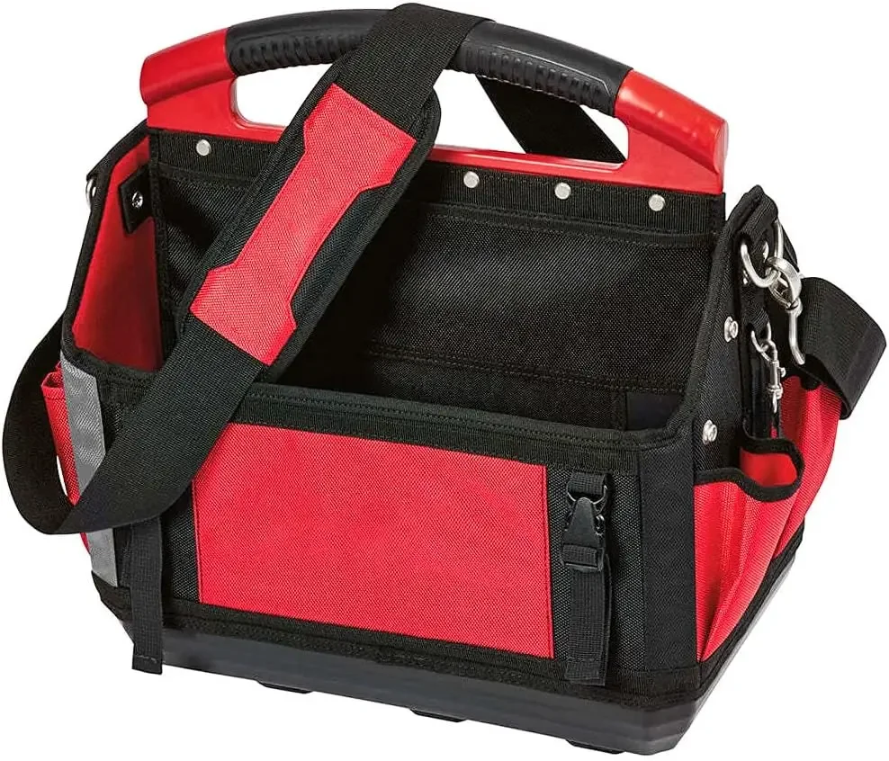 48-22-8315 for  15-Inch 31-Pocket Ballistic Material Tote, Multi-Pockets Wide Mouth Tool Tote, Adjustable Shoulder Strap 4