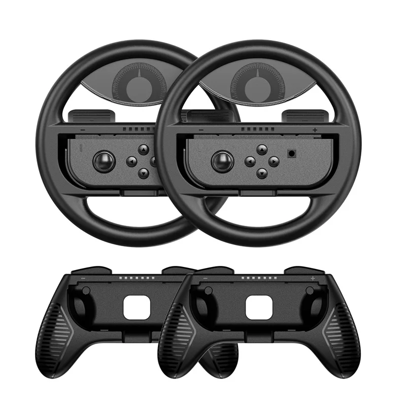 

LinYuvo 4Pcs Left Right Game Steering Wheel Controller Handle Holder Grip Joypad Controller Gamepad For Nintendo Switch/OLED