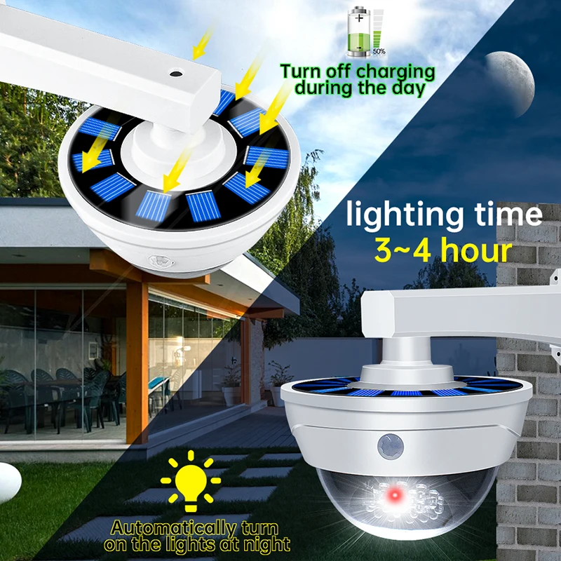 Solar Powered Fake Security Camera Shape Solar Light with PIR Motion Sensor Detection Lights for Outdoor Home Office Shop Garage 2