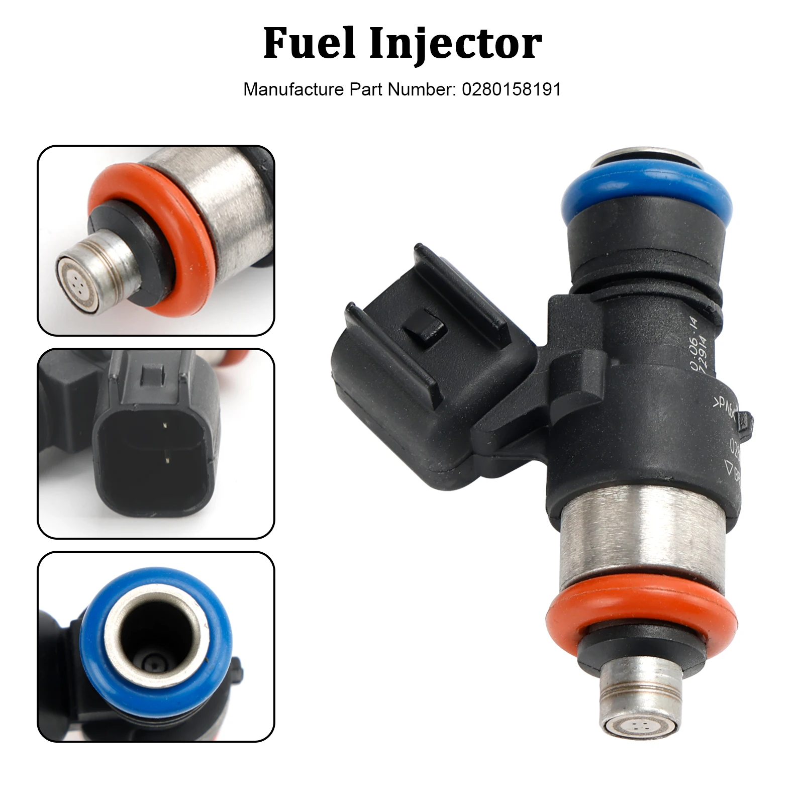Artudatech 1PCS Fuel Injector 0280158191 Fit Ford Explorer Taurus Edge Flex 3.5L 2011-2017