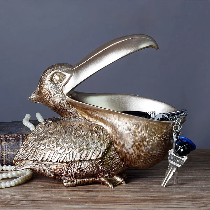 

European-style Cormorant Key Fruit Plate Ornament Toucan Storage American-style Home Living Room Porch Ornament