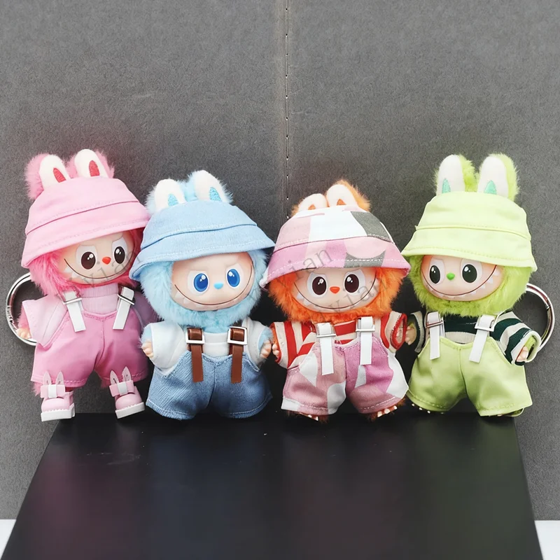 For 10.5cm labubu clothing pants with hat For mini labubu V4 doll ...