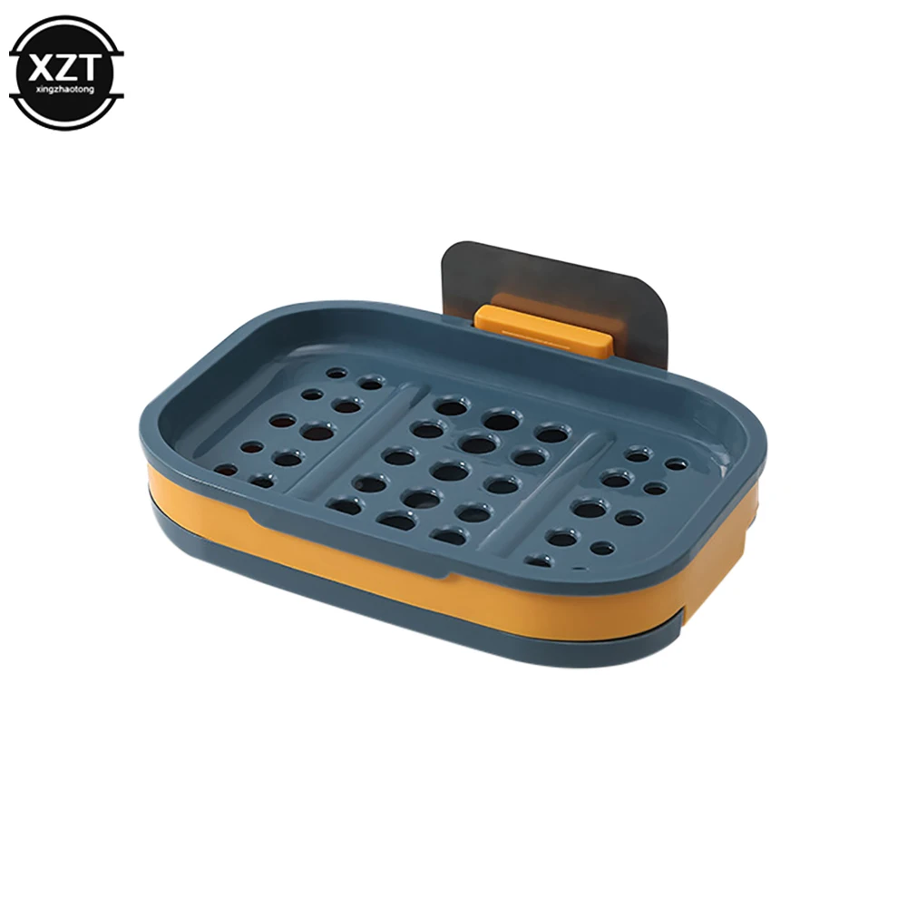 Newest Soft Silicone Non-slip Soap Holder Bathroom Strong Suction Drain Rack Soap Dishes Home Suction Cup Wall Mounted Soap Dish 6