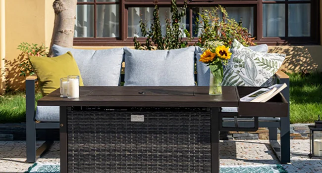 fire pit dining table